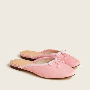 J Crew Zoe ballet mules in suede, pink orchid